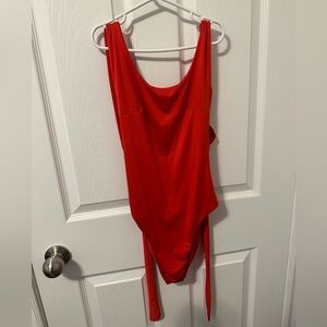 Open back tie bodysuit